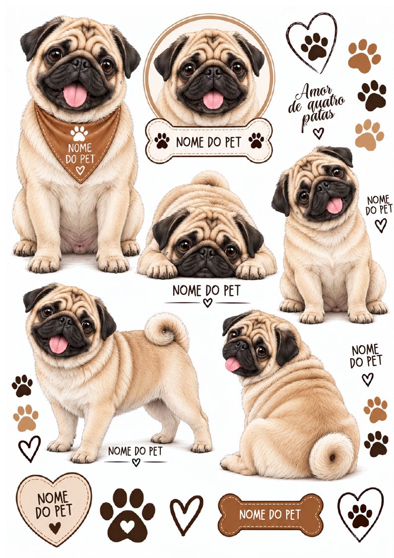 Arte editável de cachorro da coleção