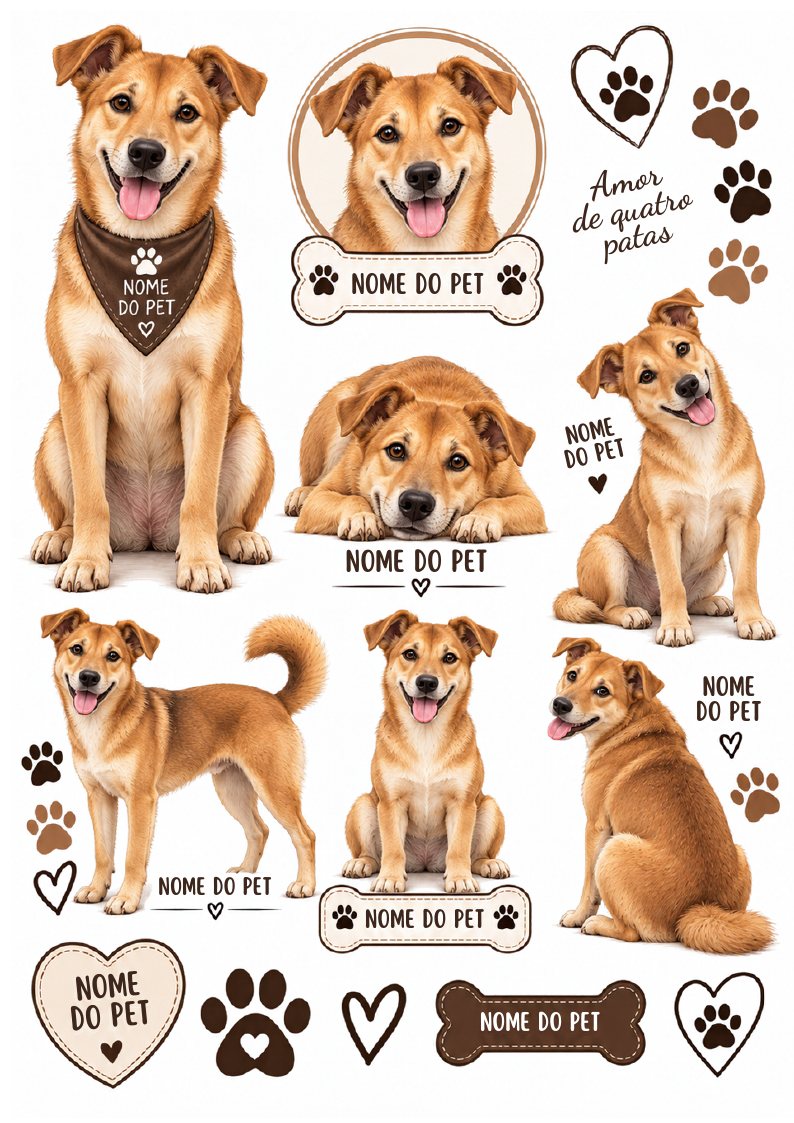 Arte editável de cachorro da coleção