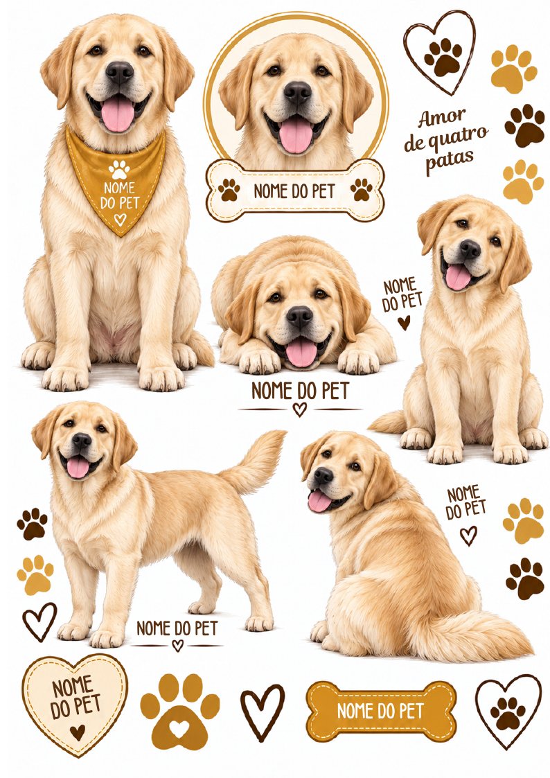 Arte editável de cachorro da coleção