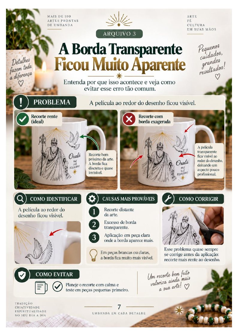 Página ilustrada dos guias de decalque em casa