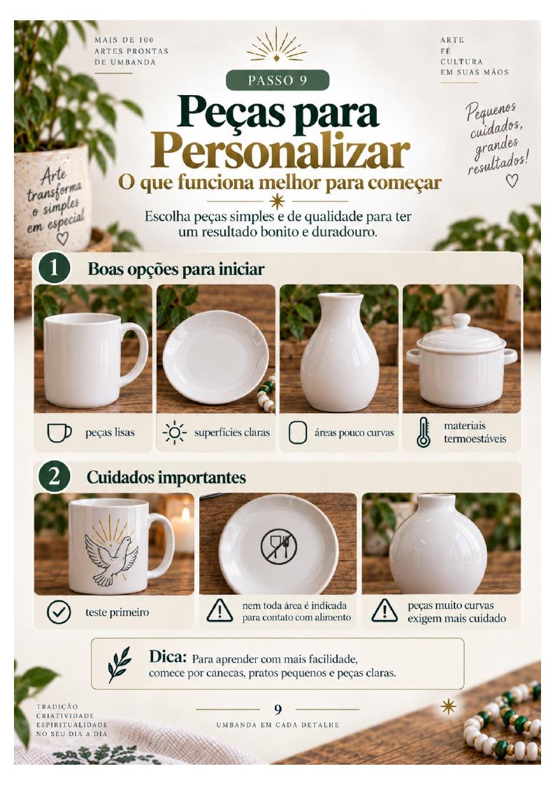 Página ilustrada dos guias de decalque em casa