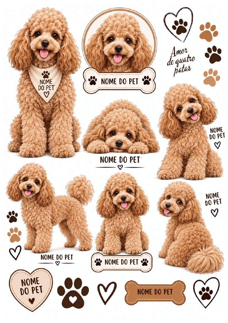 Arte editável de cachorro da coleção