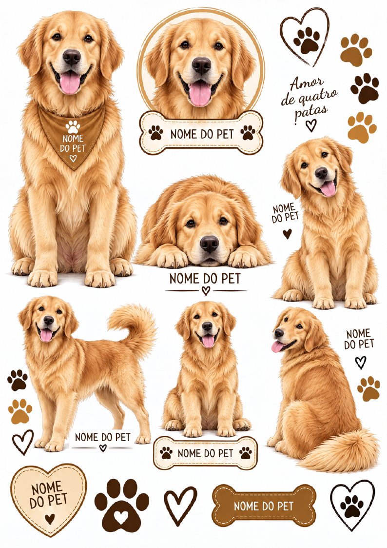 Arte editável de cachorro da coleção