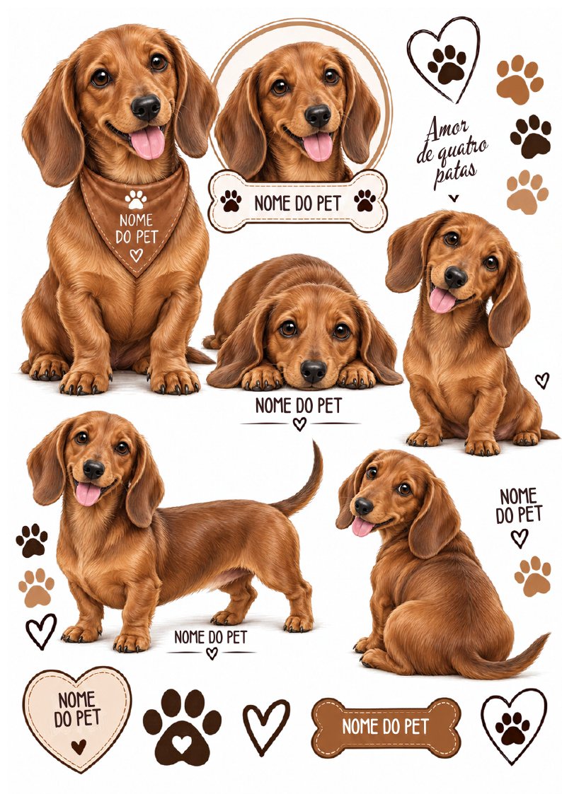 Arte editável de cachorro da coleção
