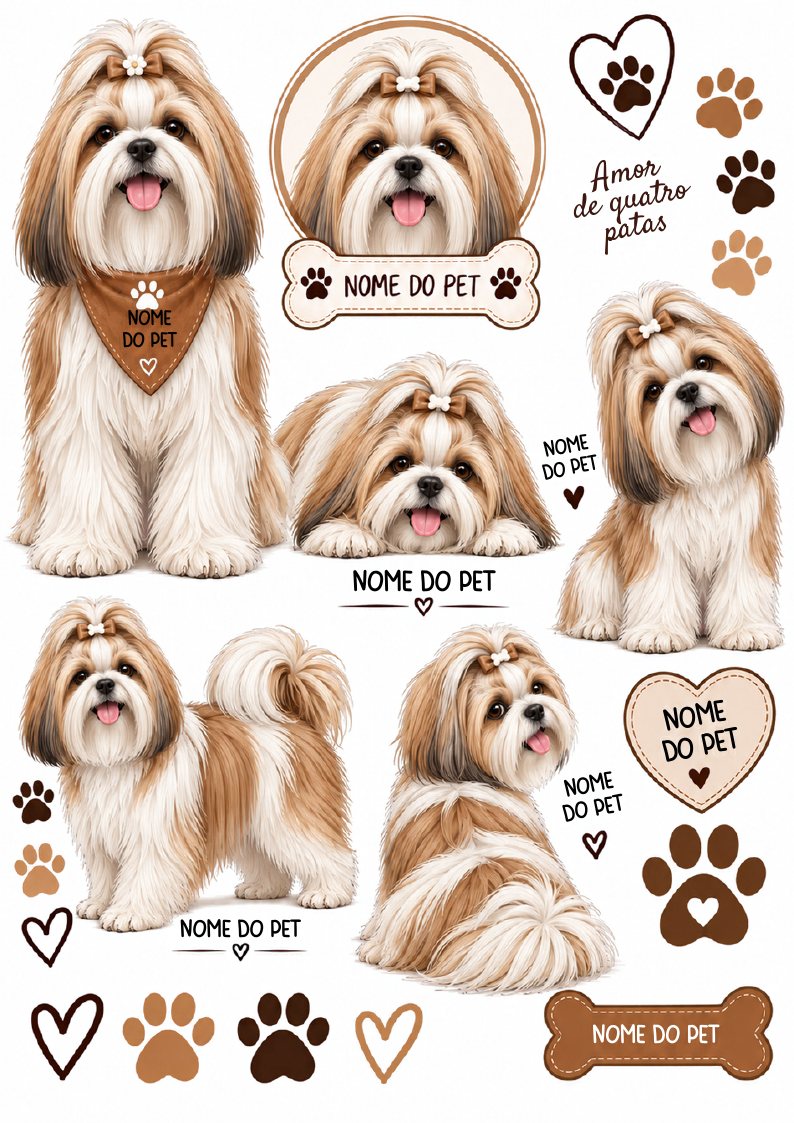 Arte editável de cachorro da coleção