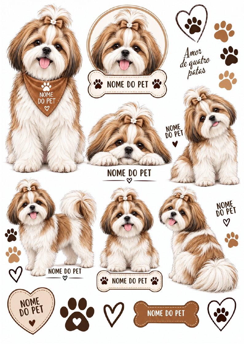 Arte editável de cachorro da coleção