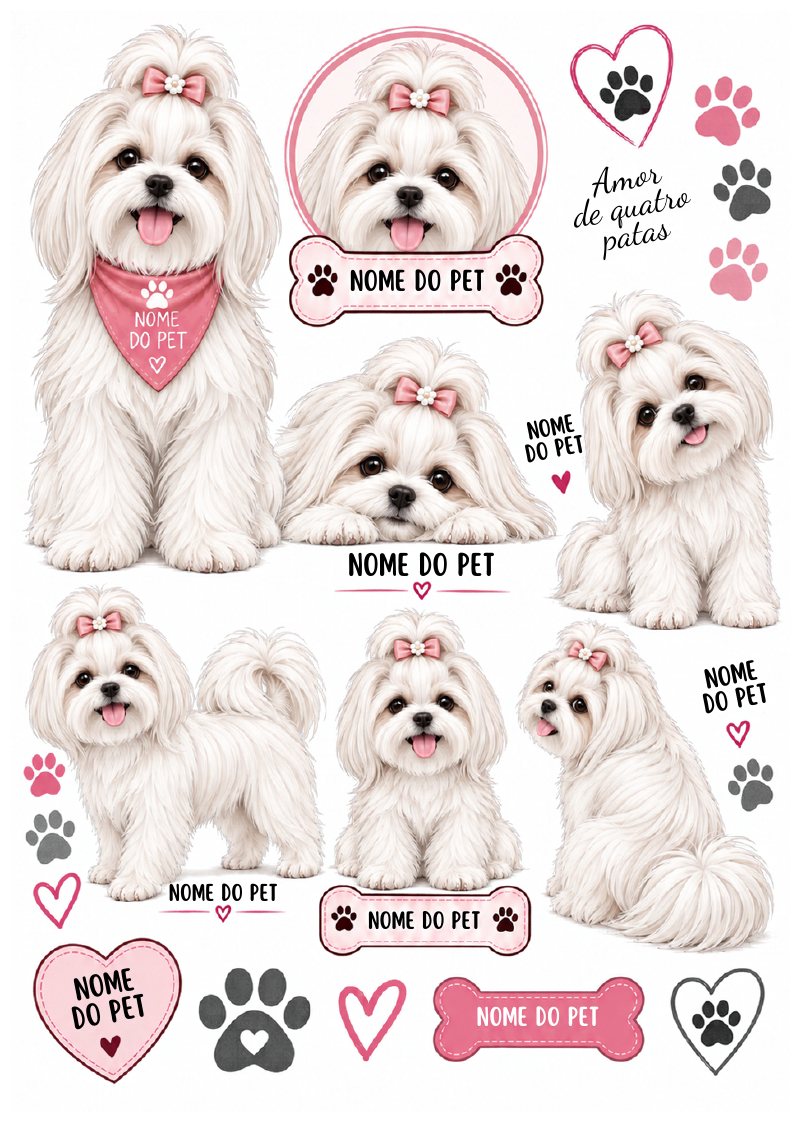 Arte editável de cachorro da coleção