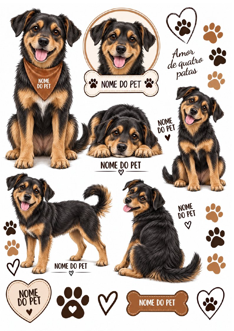 Arte editável de cachorro da coleção